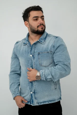 Veste jean bleu clair